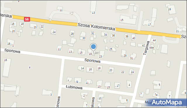 Koronowo, Sportowa, 21, mapa Koronowo