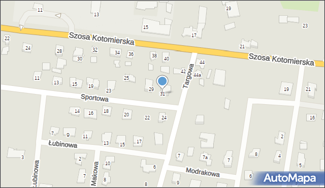 Koronowo, Sportowa, 31, mapa Koronowo
