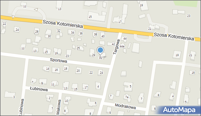 Koronowo, Sportowa, 31, mapa Koronowo