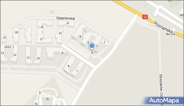 Kościelna Wieś, Spacerowa, 4, mapa Kościelna Wieś