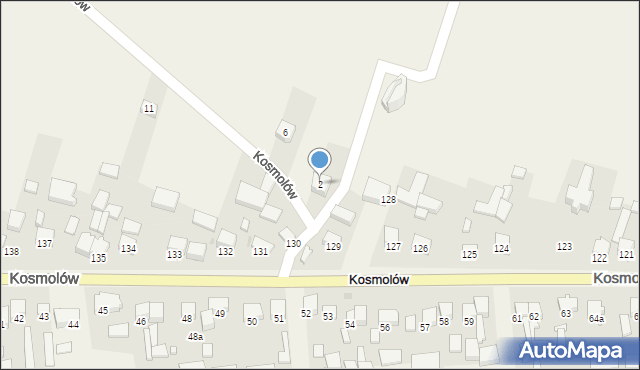 Kosmolów, Spacerowa, 2, mapa Kosmolów