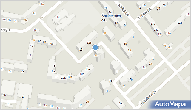 Koszalin, Spasowskiego Bronisława, 16, mapa Koszalina
