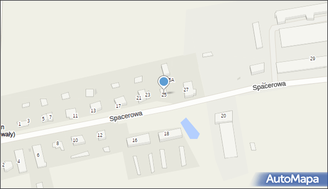 Koszwały, Spacerowa, 25, mapa Koszwały