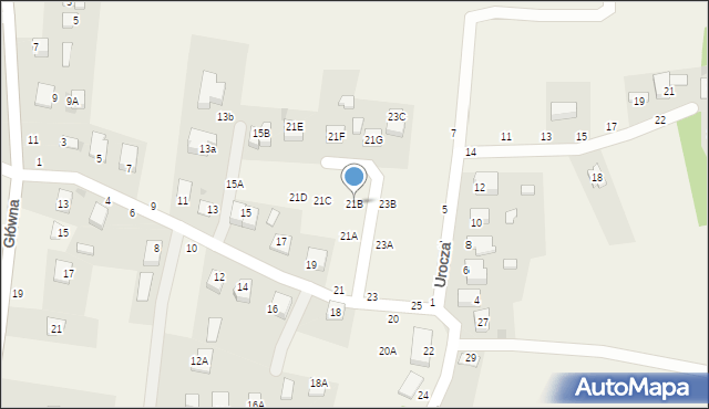 Koszyce Małe, Spacerowa, 21B, mapa Koszyce Małe