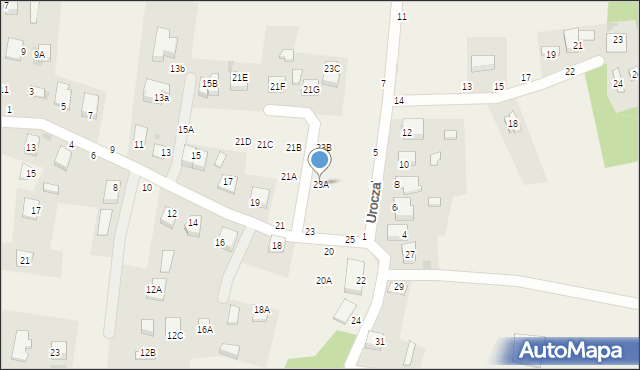 Koszyce Małe, Spacerowa, 23A, mapa Koszyce Małe