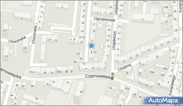 Kraków, Spokojna, 5, mapa Krakowa