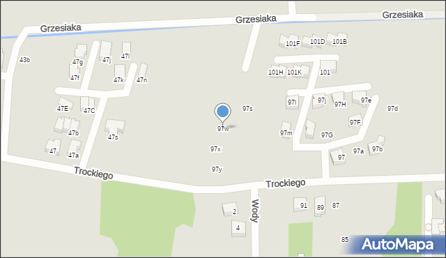 Kraków, Spacerowa, 97w, mapa Krakowa