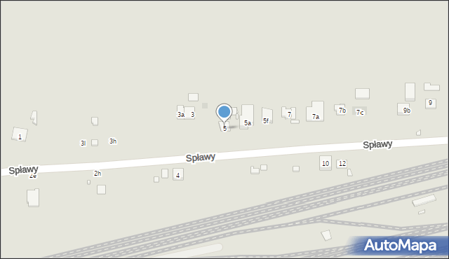 Kraków, Spławy, 5, mapa Krakowa