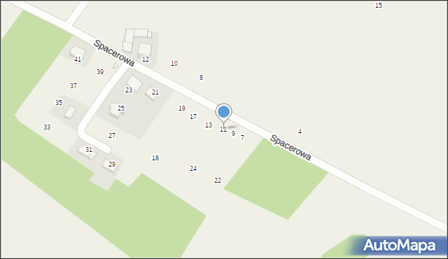 Krasiejów, Spacerowa, 11, mapa Krasiejów