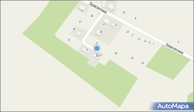 Krasiejów, Spacerowa, 29, mapa Krasiejów