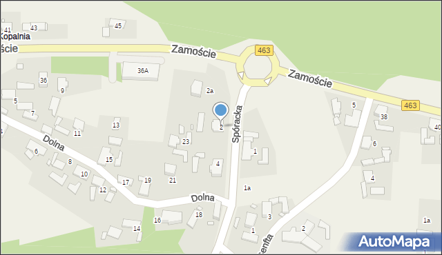 Krasiejów, Sporacka, 2, mapa Krasiejów