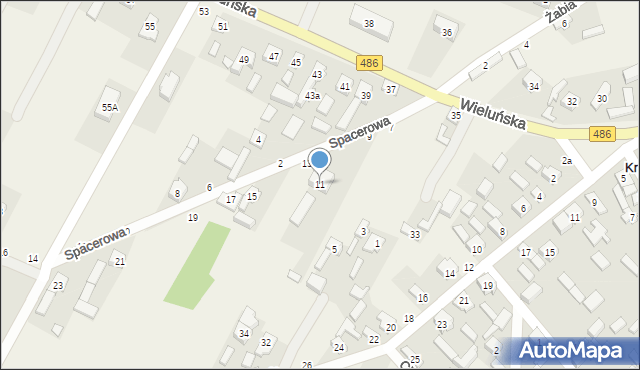 Kraszkowice, Spacerowa, 11, mapa Kraszkowice