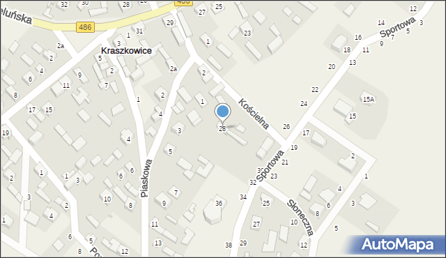 Kraszkowice, Sportowa, 28, mapa Kraszkowice