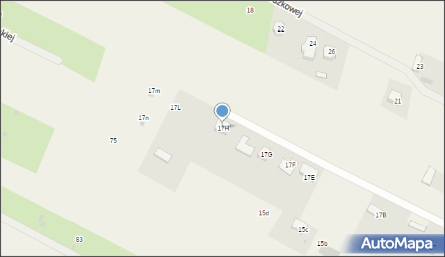 Krępiec, Spokojna, 17H, mapa Krępiec