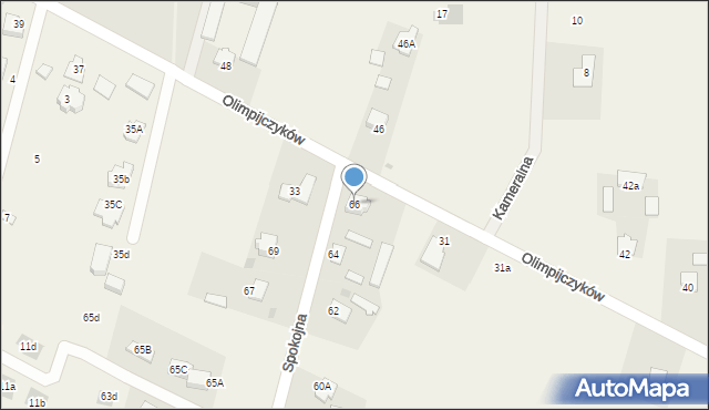 Krępiec, Spokojna, 66, mapa Krępiec
