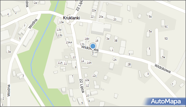 Kruklanki, Spacerowa, 2, mapa Kruklanki