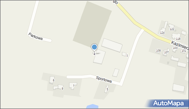 Kruszyn, Sportowa, 4, mapa Kruszyn