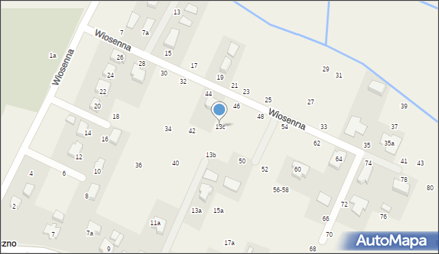 Kryniczno, Spacerowa, 13c, mapa Kryniczno