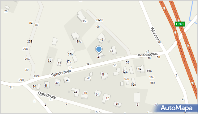 Kryniczno, Spacerowa, 41, mapa Kryniczno