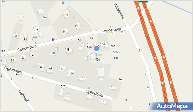 Kryniczno, Spacerowa, 52f, mapa Kryniczno