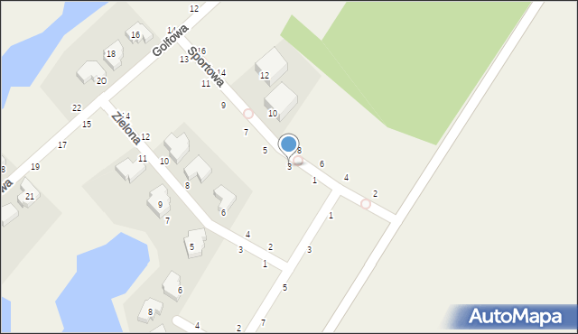 Kryniczno, Sportowa, 3, mapa Kryniczno