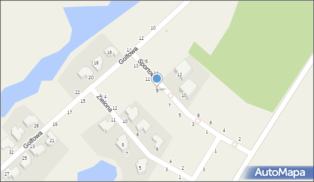 Kryniczno, Sportowa, 9, mapa Kryniczno