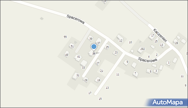 Krzeczów, Spacerowa, 35, mapa Krzeczów