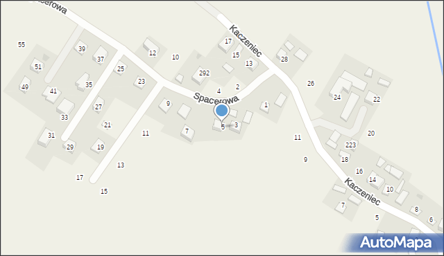 Krzeczów, Spacerowa, 5, mapa Krzeczów