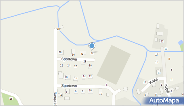 Krzeczów, Sportowa, 32, mapa Krzeczów