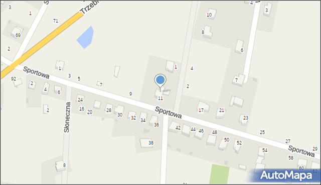 Księginice, Sportowa, 13, mapa Księginice