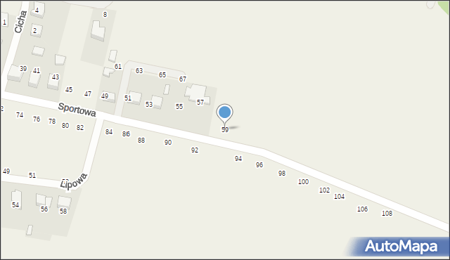 Księginice, Sportowa, 59, mapa Księginice