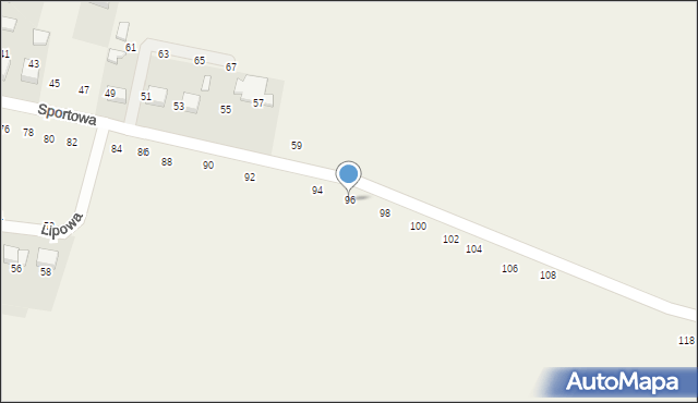 Księginice, Sportowa, 96, mapa Księginice