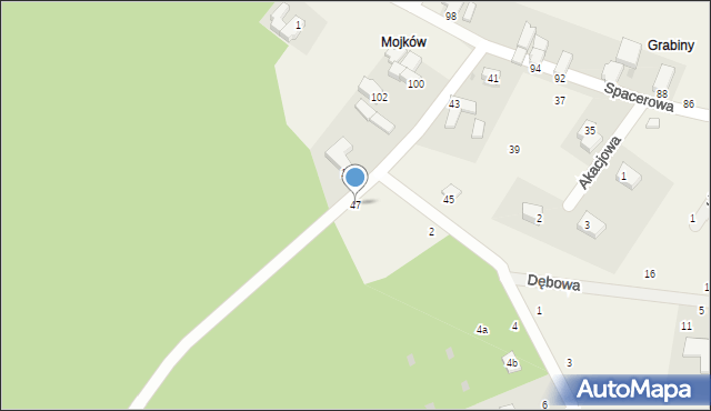 Kuropatnik, Spacerowa, 47, mapa Kuropatnik