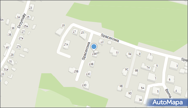 Kwidzyn, Spacerowa, 13A, mapa Kwidzyn