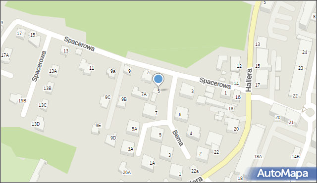 Kwidzyn, Spacerowa, 5, mapa Kwidzyn