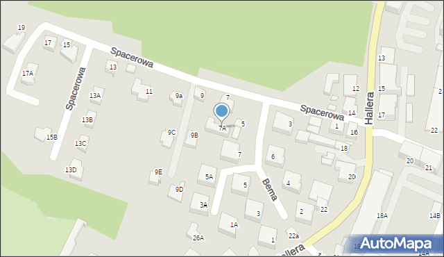 Kwidzyn, Spacerowa, 7A, mapa Kwidzyn