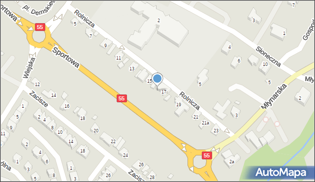 Kwidzyn, Sportowa, 17a, mapa Kwidzyn