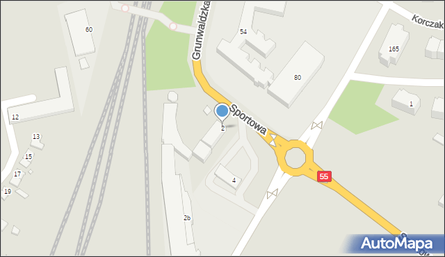 Kwidzyn, Sportowa, 2, mapa Kwidzyn