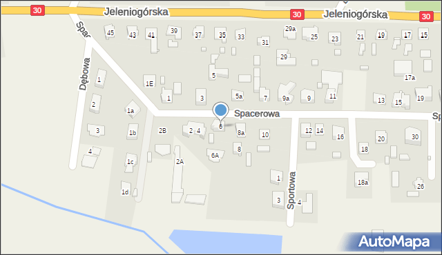 Łagów, Spacerowa, 6, mapa Łagów