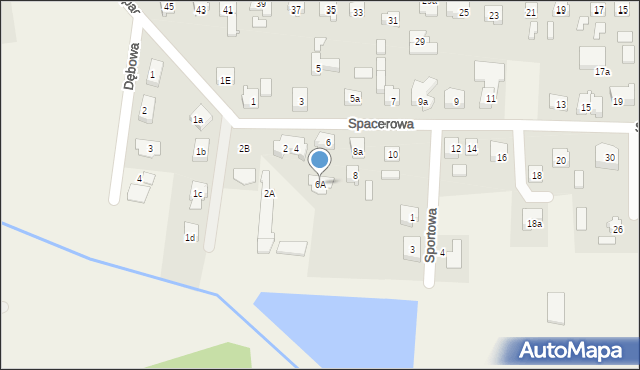 Łagów, Spacerowa, 6A, mapa Łagów