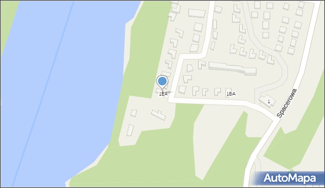 Łagów, Spacerowa, 1EA, mapa Łagów