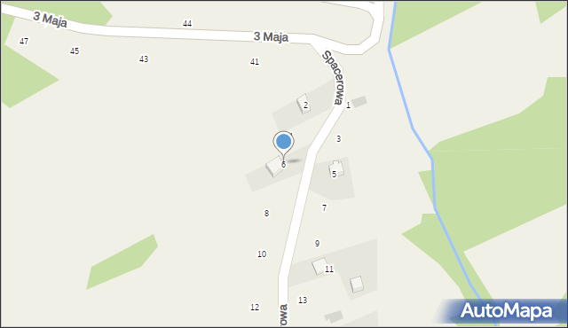 Lanckorona, Spacerowa, 6, mapa Lanckorona