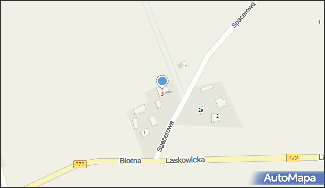 Laskowice, Spacerowa, 3, mapa Laskowice