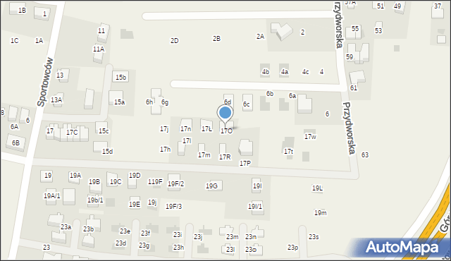 Libertów, Sportowców, 17O, mapa Libertów