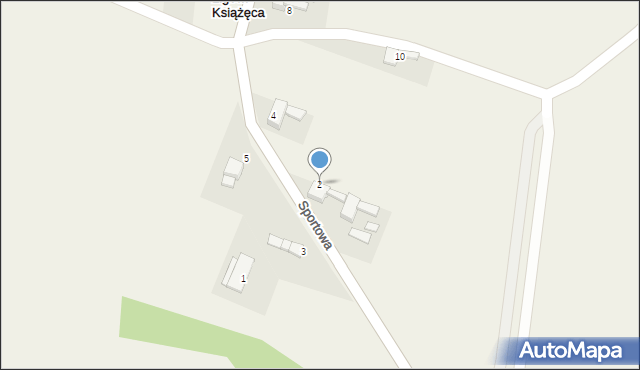 Ligota Książęca, Sportowa, 2, mapa Ligota Książęca