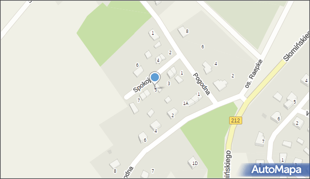 Lipnica, Spokojna, 5, mapa Lipnica