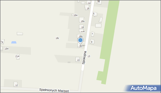 Lipówki, Spokojna, 20, mapa Lipówki