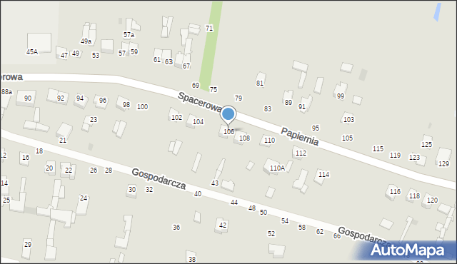 Lipsko, Spacerowa, 106, mapa Lipsko