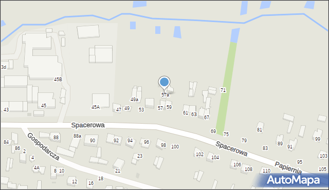 Lipsko, Spacerowa, 57a, mapa Lipsko