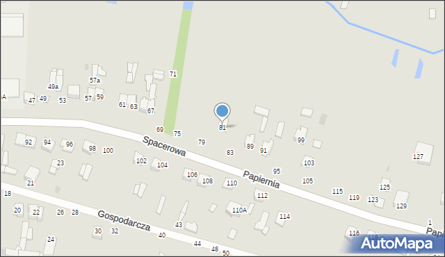 Lipsko, Spacerowa, 81, mapa Lipsko